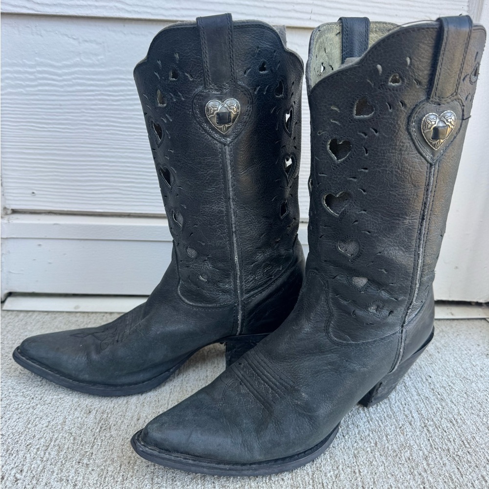 Durango Black Heart Cutout Western Boots - Women's - Picture 2 of 7